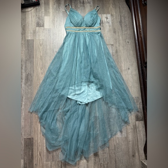 Ever Pretty Green Ruched Sundress Spaghetti Strap Prom wedding party